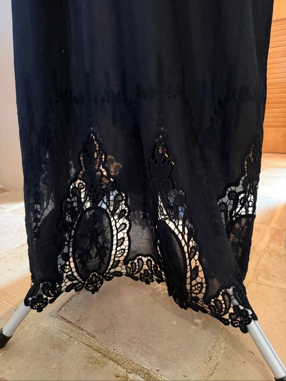 NWOT Zara black, crochet, lace maxi dress - Picture 4 of 7